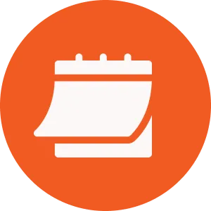 Calendar icon with orange background