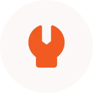 Orange wrench icon