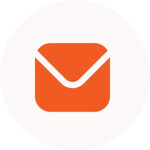 Orange mail icon