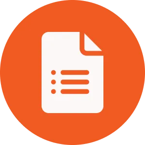 Document icon with bullet points