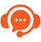 Customer support headset icon